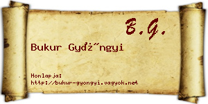 Bukur Gyöngyi névjegykártya
