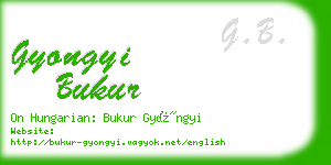 gyongyi bukur business card